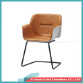 Andreu World Plastic Fabric Cushion Nuez Chair with Metal Cantilever Leg